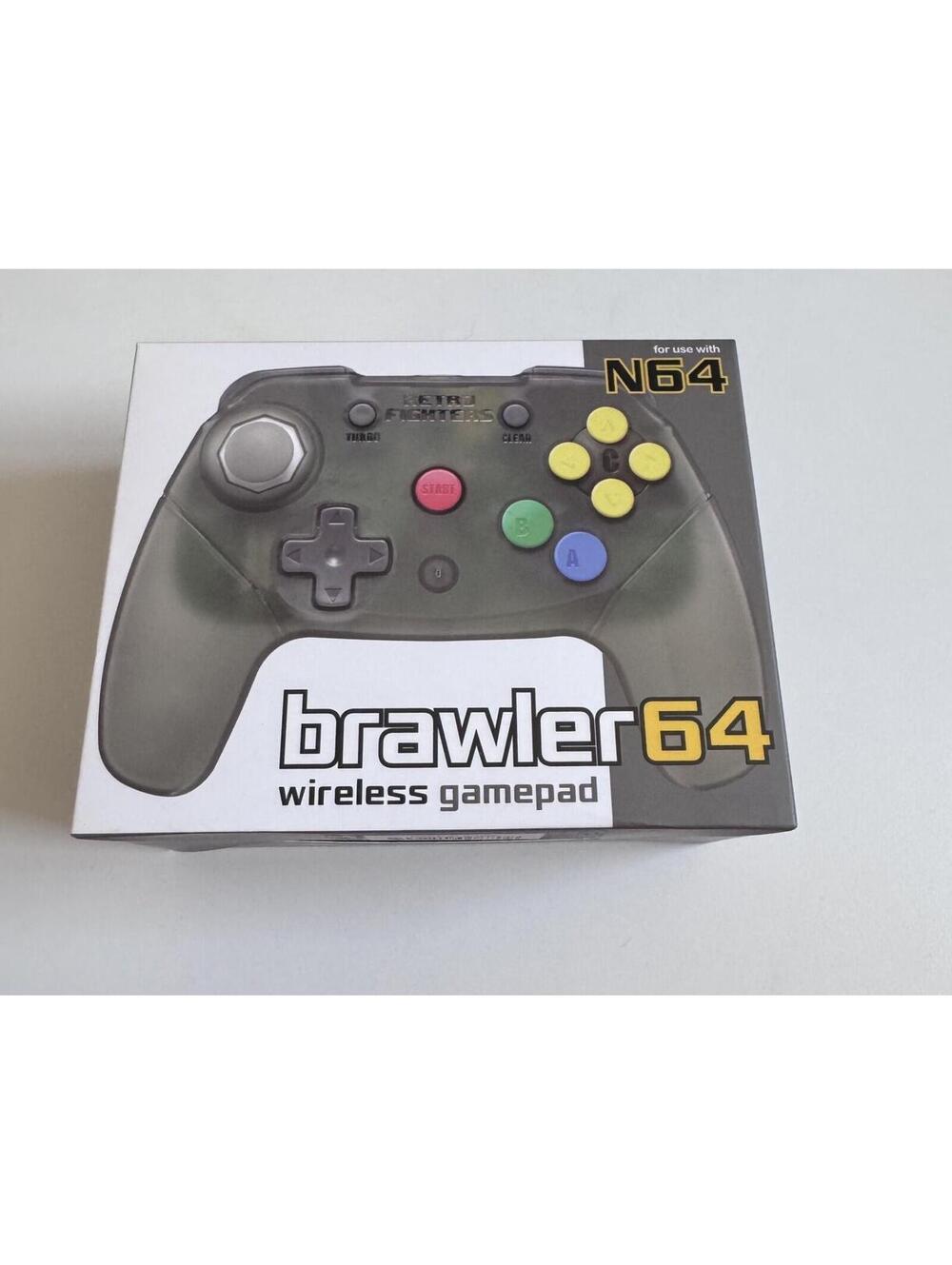 Retro Fighters Brawler 64 Wireless N64 Controller (Grey) Brand New Sealed